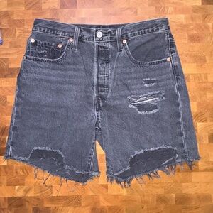 Levi’s 501 Distressed Mid Thigh Shorts